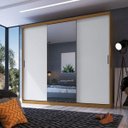 Ver imagem 1 de Guarda-Roupa Casal 3 Portas Correr 6 Gavetas e Espelho Tiatã Yescasa
