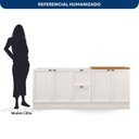 Ver imagem 4 de Cozinha Modulada Compacta Americana 2 Peças com Balcão para Pia Unna Branco