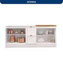 Ver imagem 5 de Cozinha Modulada Compacta Americana 2 Peças com Balcão para Pia Unna Branco