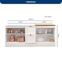 Ver imagem 3 de Cozinha Modulada Compacta Americana 2 Peças com Balcão para Pia Unna Branco