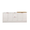 Ver imagem 2 de Cozinha Modulada Compacta Americana 2 Peças com Balcão para Pia Unna Branco