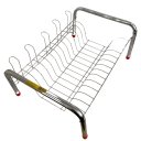 Ver imagem 1 de Secador Escorredor Pratos Louças 11 Pratos 5 Copos Aço Cromado Bea Decor