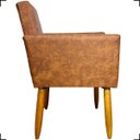 Ver imagem 3 de Kit 2 Poltronas Decorativa para Sala Recepção Consultório Nina Corino Cores Pé Palito 30 Cm Castanho