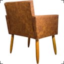 Ver imagem 4 de Kit 2 Poltronas Decorativa para Sala Recepção Consultório Nina Corino Cores Pé Palito 30 Cm Castanho