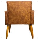 Ver imagem 5 de Kit 2 Poltronas Decorativa para Sala Recepção Consultório Nina Corino Cores Pé Palito 30 Cm Castanho