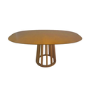 Ver imagem 2 de Mesa de Jantar Redonda 180x110cm Base Cone Palito em Madeira Cor Cerejeira