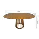 Ver imagem 4 de Mesa de Jantar Redonda 180x110cm Base Cone Palito em Madeira Cor Cerejeira