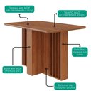 Ver imagem 5 de Mesa de Jantar Isadora Mdf com 4 Cadeiras Estofadas Linho Bege Molci