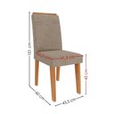 Ver imagem 4 de Mesa de Jantar Isadora Mdf com 4 Cadeiras Estofadas Linho Bege Molci
