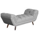 Ver imagem 3 de Conjunto Sienna Cabeceira e Recamier Queen 160 Cm Linho Cinza - LM DECOR