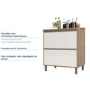 Ver imagem 5 de Balcão de Cozinha com Tampo 80 Cm 2 Gavetões Mel Luciane Móveis