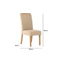 Ver imagem 5 de Conjunto: Mesa Sala Jantar Natalí C/ Tampo Madeirado C/ Vidro Reto 120x80cm e 4 Cadeiras Malu