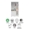 Quarto de Bebê Completo com Cômoda Guarda Roupa com Janela e Berço 100% MDF Uli  - 9