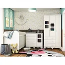 Ver imagem 1 de Quarto de Bebê Cômoda Guarda-Roupa com Janela e Berço 100% MDF Mimo Espresso Móveis Branco Brilho
