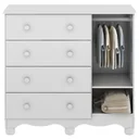 Ver imagem 7 de Quarto de Bebê Cômoda Guarda-Roupa com Janela e Berço 100% MDF Mimo Espresso Móveis Branco Brilho