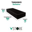 Ver imagem 2 de Cama Box Baú Solteiro Preto V-store 78x188x44