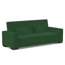 Ver imagem 1 de Sofá Cama 02 lugares Lisboa Veludo Pés de Madeira - D’Rossi - Verde