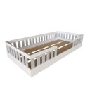 Ver imagem 2 de Cama Infantil Montessoriana Solteiro Sol Ii Cinza/Branco/Cristal
