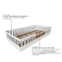 Ver imagem 4 de Cama Infantil Montessoriana Solteiro Sol Ii Cinza/Branco/Cristal