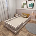 Ver imagem 1 de Cama Infantil Montessoriana Solteiro Sol Ii Cinza/Branco/Cristal