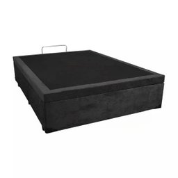 Cama Box Baú Casal Preto Suede - 2