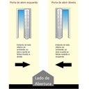 Ver imagem 4 de Porta Camarão de Alumínio Lambril 2,10 x 0,90 Com Kit Trilho e Puxador Argola Lux Direita Cor Branco