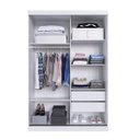 Ver imagem 3 de Guarda Roupa Solteiro 2 Portas Correr 2 Gavetas Tuco Yescasa