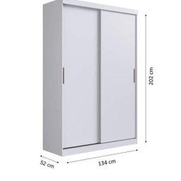 Guarda Roupa Solteiro 2 Portas Correr 2 Gavetas Tuco Yescasa - 2