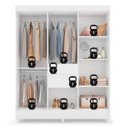 Ver imagem 4 de Guarda Roupa Casal Pequim C/ Espelho 8 Portas Branco - Mercado Dos Móveis