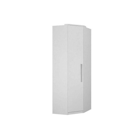 Guarda Roupa Closet de Quarto de Canto Oblíquo Rizon-Linea C- 1 Porta Neve - Novo Horizonte