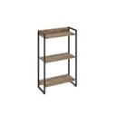 Ver imagem 3 de Estante para Livro Industrial 3 Prateleiras 104CMX60CM Marrom/Carvalho