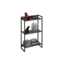 Ver imagem 2 de Estante para Livro Industrial 3 Prateleiras 104CMX60CM Marrom/Carvalho Dark