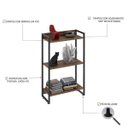 Ver imagem 4 de Estante para Livro Industrial 3 Prateleiras 104cmx60cm