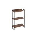 Ver imagem 3 de Estante para Livro Industrial 3 Prateleiras 104CMX60CM Marrom/Nogal