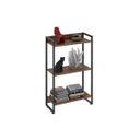 Ver imagem 2 de Estante para Livro Industrial 3 Prateleiras 104CMX60CM Marrom/Nogal