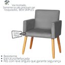 Ver imagem 3 de Conjunto de 2 Poltronas 1 Namoradeira para Clínica Confortável Resistente Salão Espaço Grande