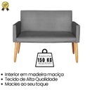 Ver imagem 6 de Conjunto de 2 Poltronas 1 Namoradeira para Clínica Confortável Resistente Salão Espaço Grande
