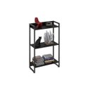 Ver imagem 2 de Estante para Livro Industrial 3 Prateleiras 104CMX60CM Preto/Ônix