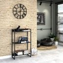 Ver imagem 1 de Estante para Livro Industrial 3 Prateleiras 104CMX60CM Preto/Ônix
