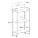 Ver imagem 5 de Estante para Livro Industrial 3 Prateleiras 104CMX60CM Preto/Ônix