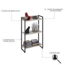 Ver imagem 4 de Estante para Livro Industrial 3 Prateleiras 104CMX60CM Branco/Snow