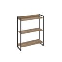 Ver imagem 4 de Estante para Livro Industrial 3 Prateleiras 104CMX80CM Marrom/Carvalho