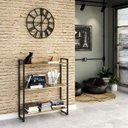 Ver imagem 1 de Estante para Livro Industrial 3 Prateleiras 104CMX80CM Marrom/Carvalho
