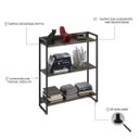 Ver imagem 4 de Estante para Livro Industrial 3 Prateleiras 104CMX80CM Marrom/Carvalho Dark
