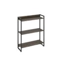 Ver imagem 3 de Estante para Livro Industrial 3 Prateleiras 104CMX80CM Marrom/Carvalho Dark