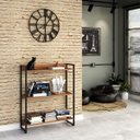 Ver imagem 1 de Estante para Livro Industrial 3 Prateleiras 104CMX80CM Marrom/Nogal