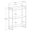Ver imagem 5 de Estante para Livro Industrial 3 Prateleiras 104CMX80CM Marrom/Nogal
