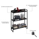 Ver imagem 4 de Estante para Livro Industrial 3 Prateleiras 104CMX80CM Preto/Ônix