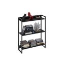 Ver imagem 2 de Estante para Livro Industrial 3 Prateleiras 104CMX80CM Preto/Ônix