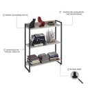 Ver imagem 4 de Estante para Livro Industrial 3 Prateleiras 104CMX80CM Branco/Snow